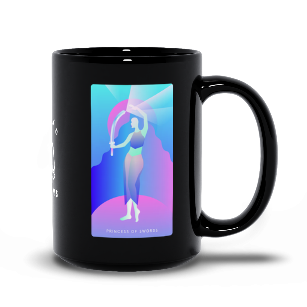 Princess of Swords Black Mug