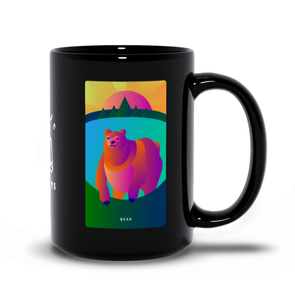 Bear Black Mug
