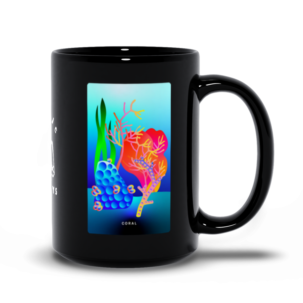 Coral Black Mug