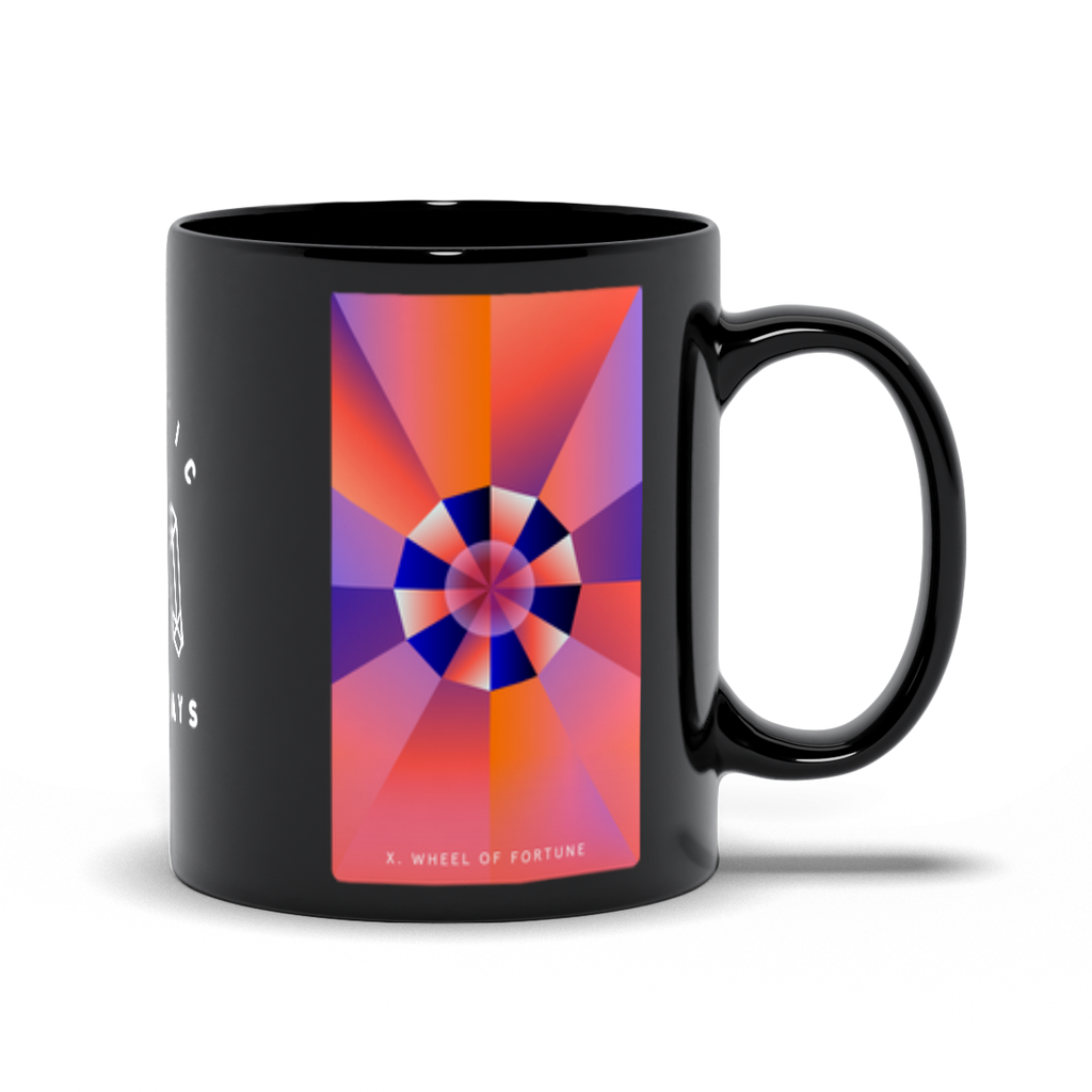 Wheel of Fortune Black Mug