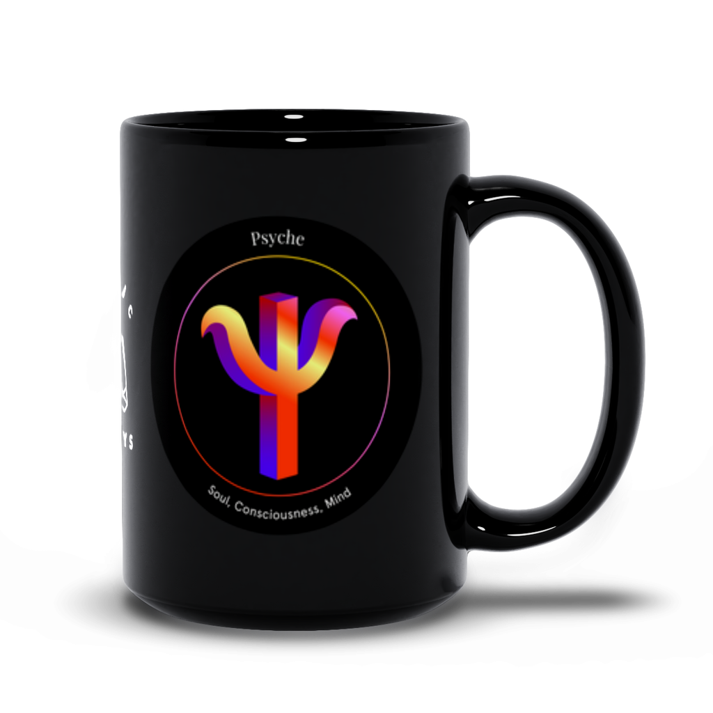 Psyche Black Mug