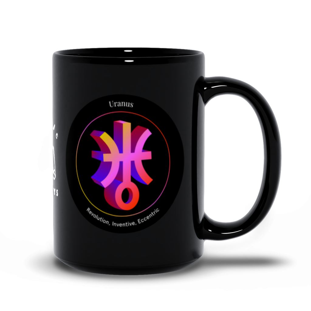 Uranus Black Mug