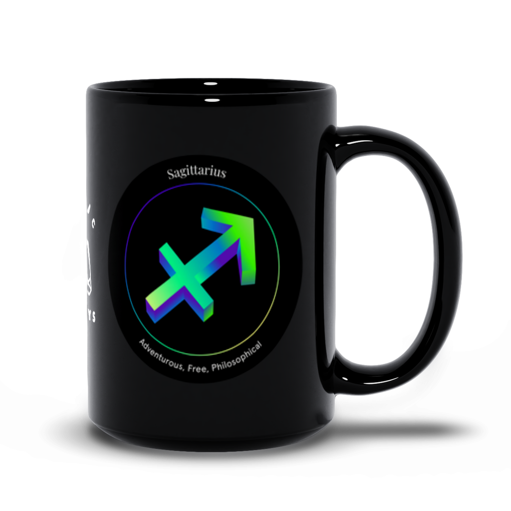 Sagittarius Black Mug