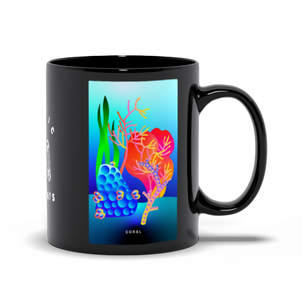 Coral Black Mug