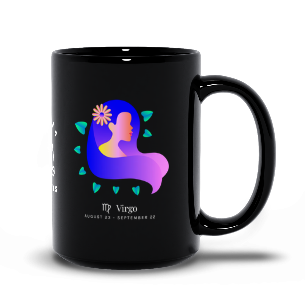 Virgo Zodiac Black Mug