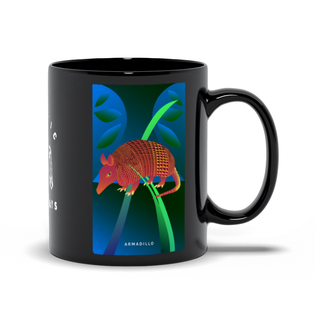 Armadillo Black Mug