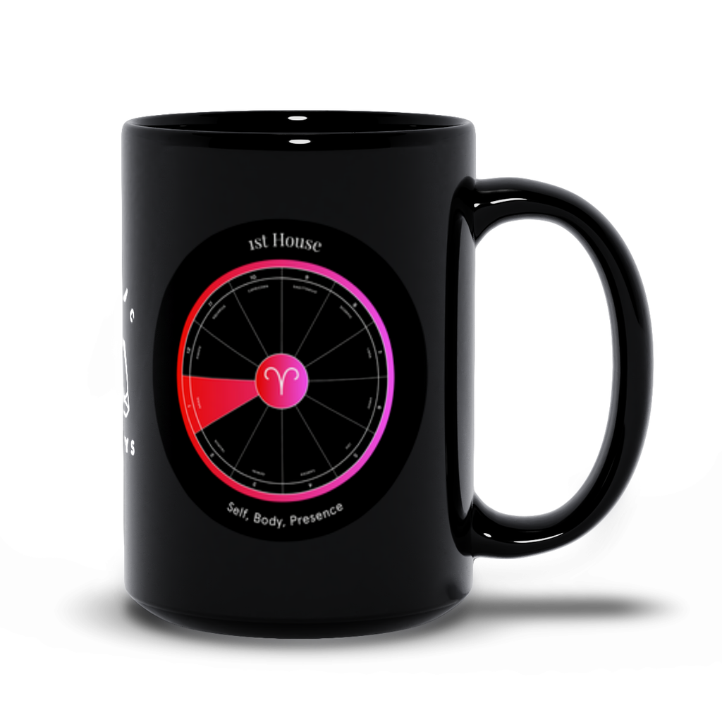 1st House Black Mug