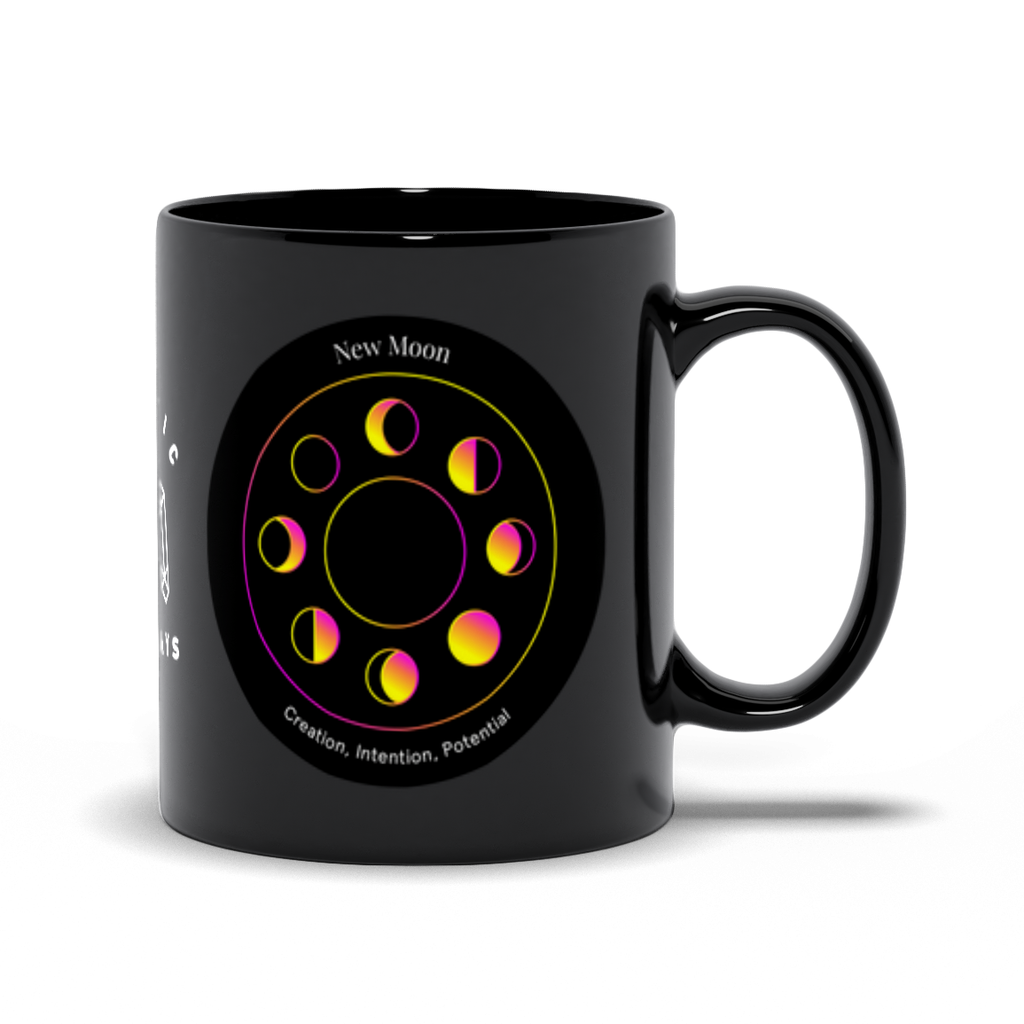 New Moon Black Mug