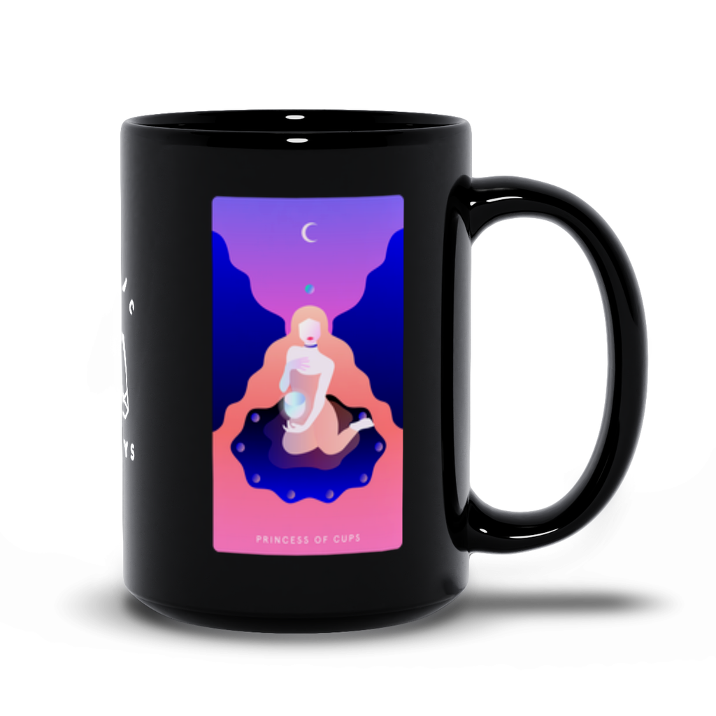Princess of Cups Black Mug