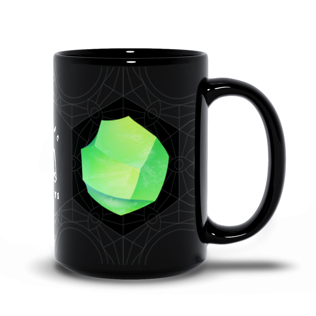 Green Calcite Black Mug