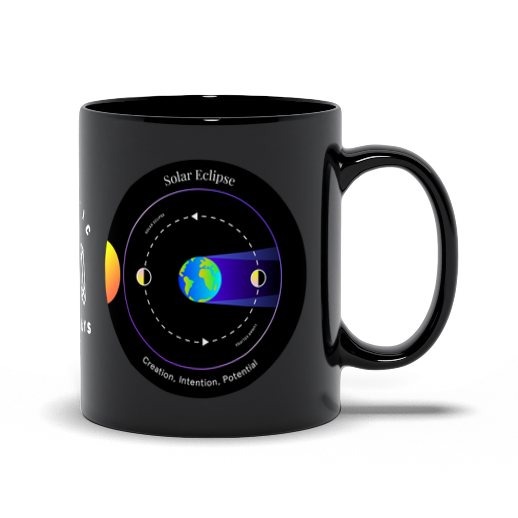 Solar Eclipse Black Mug