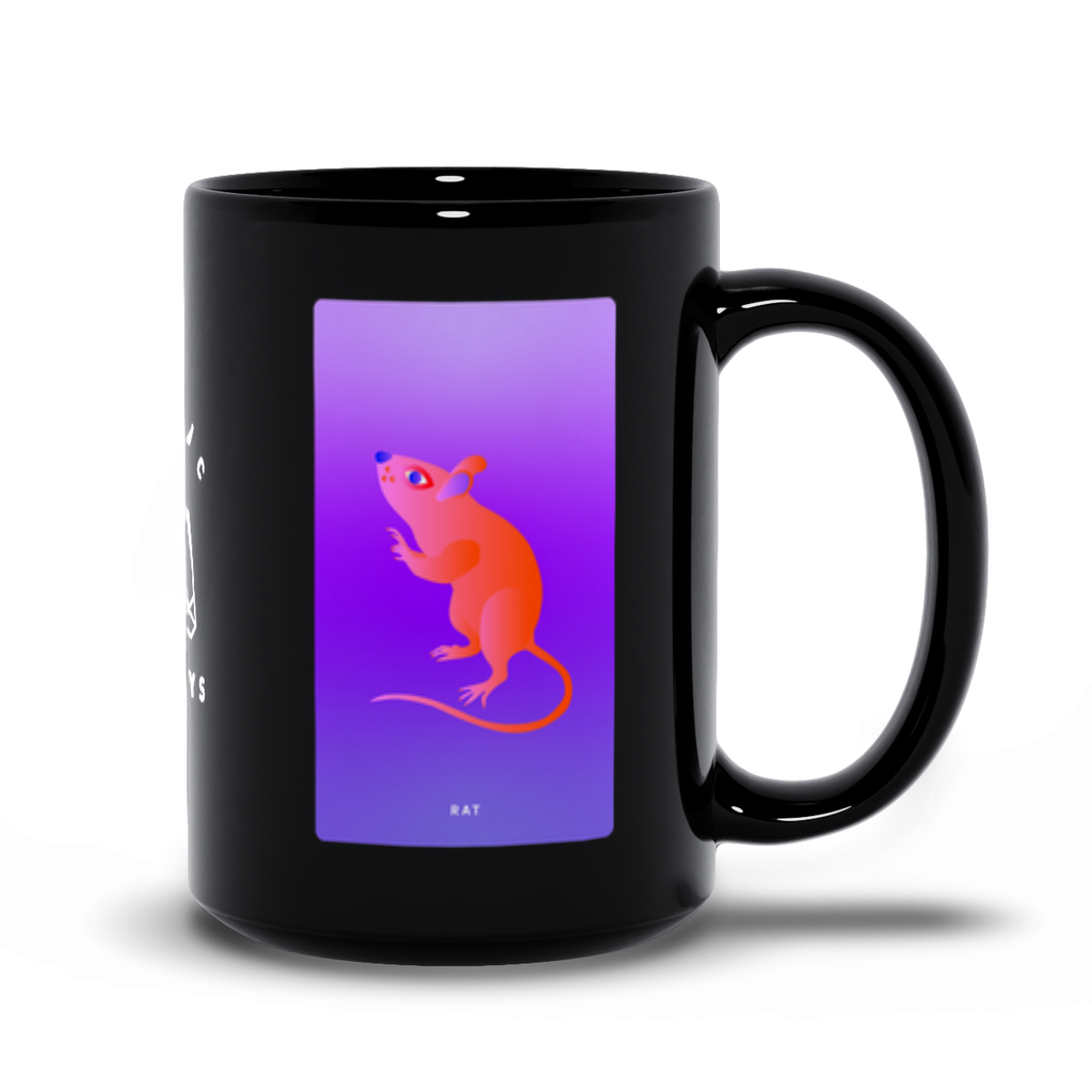 Rat Black Mug