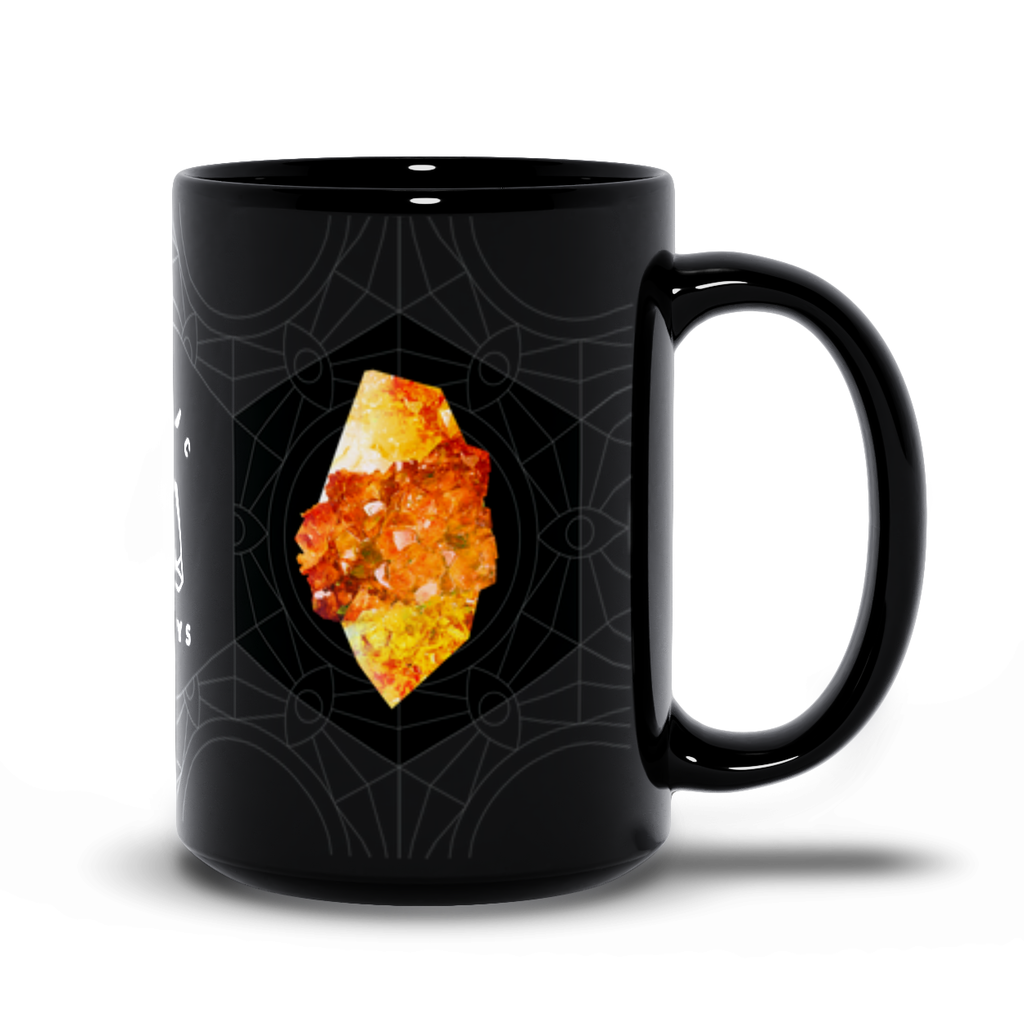 Citrine Spirit Quartz Black Mug