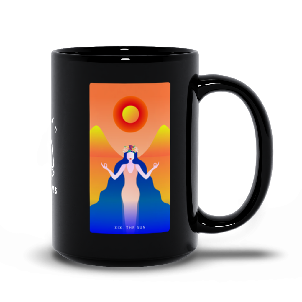 The Sun Black Mug