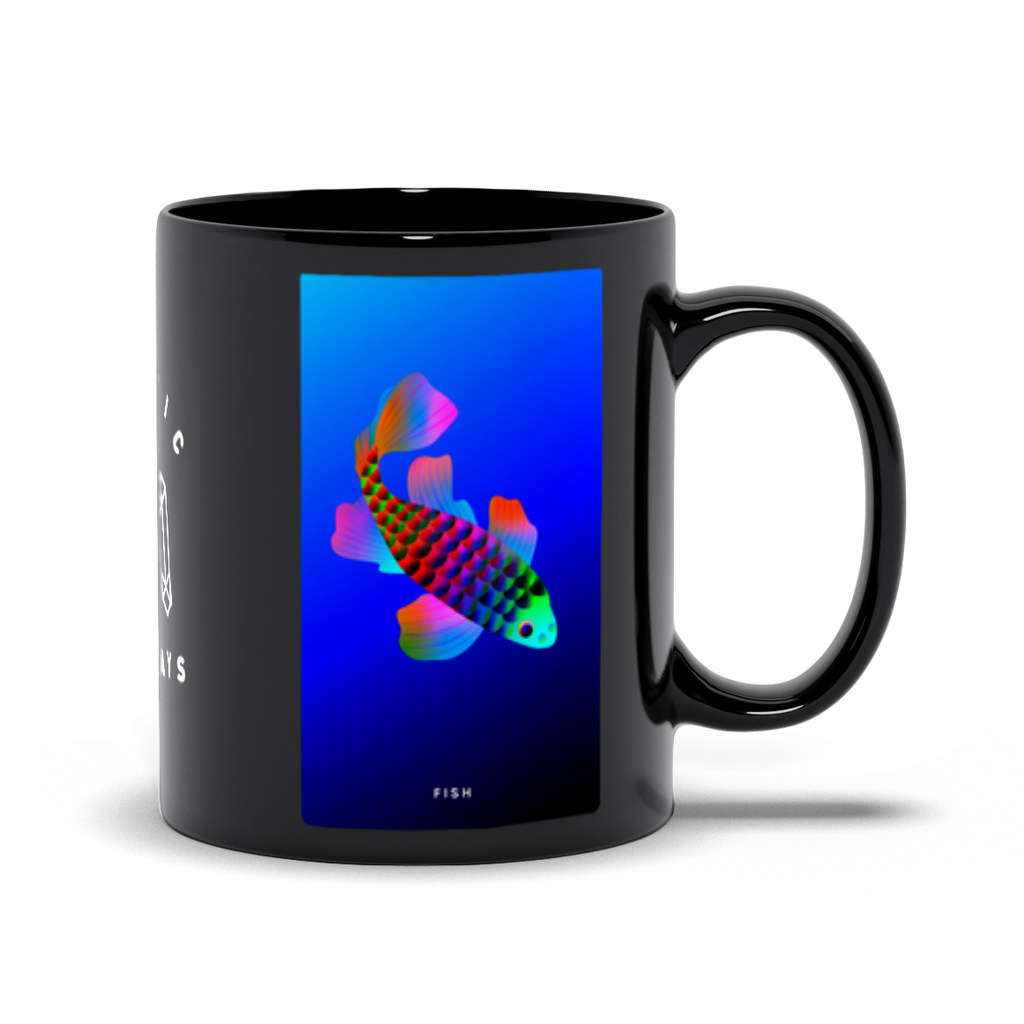 Fish Black Mug