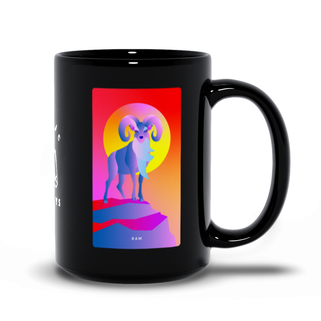 Ram Black Mug