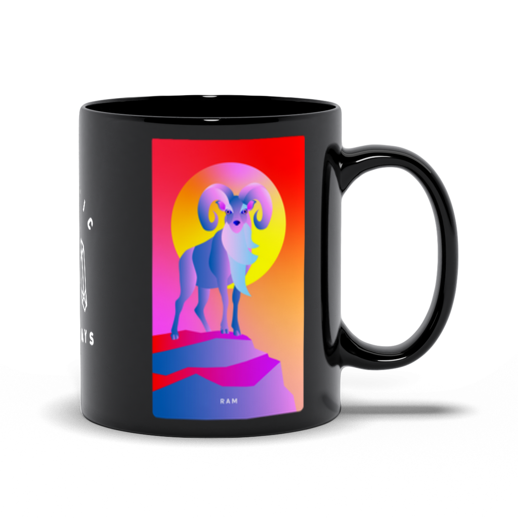 Ram Black Mug
