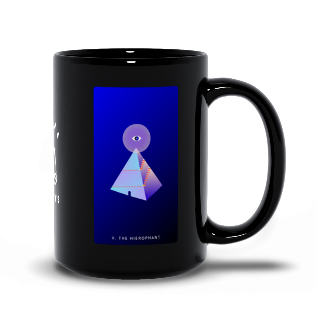 The Hierophant Black Mug