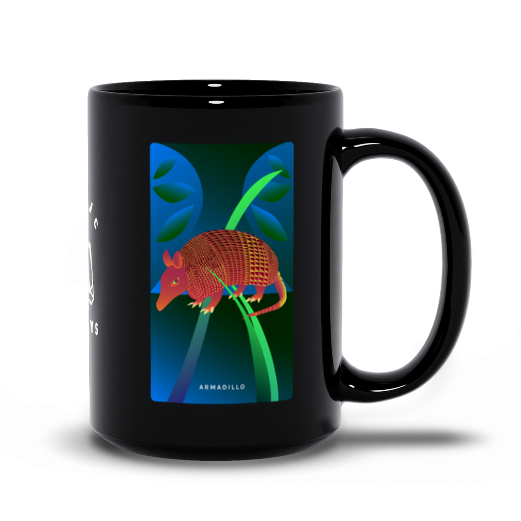 Armadillo Black Mug