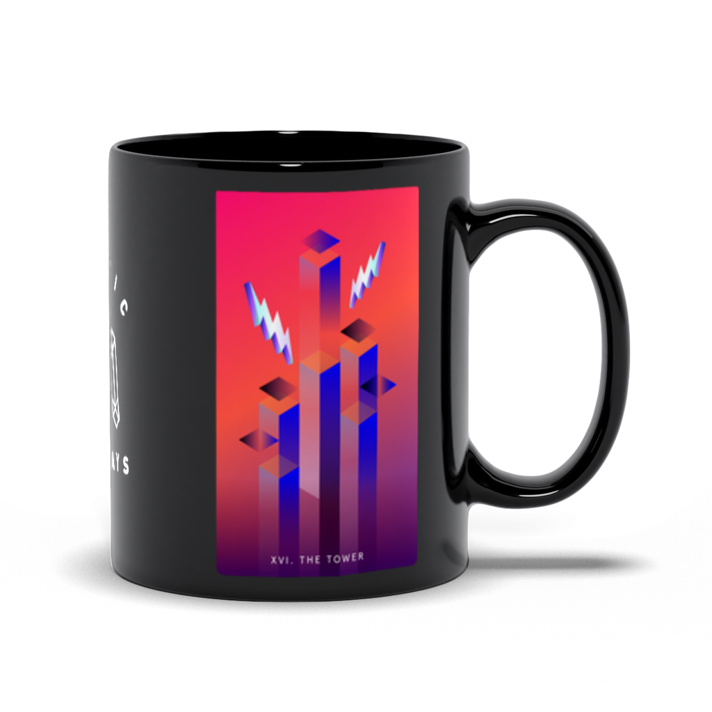 The Tower Black Mug