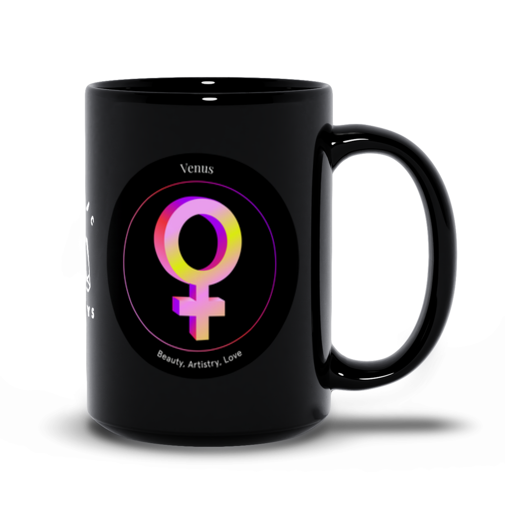 Venus Black Mug
