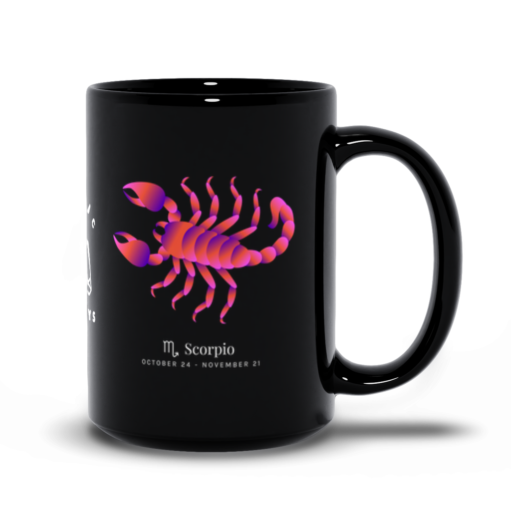 Scorpio Zodiac Black Mug