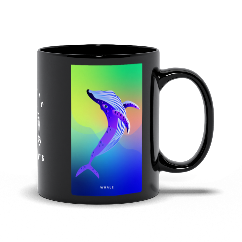 Whale Black Mug