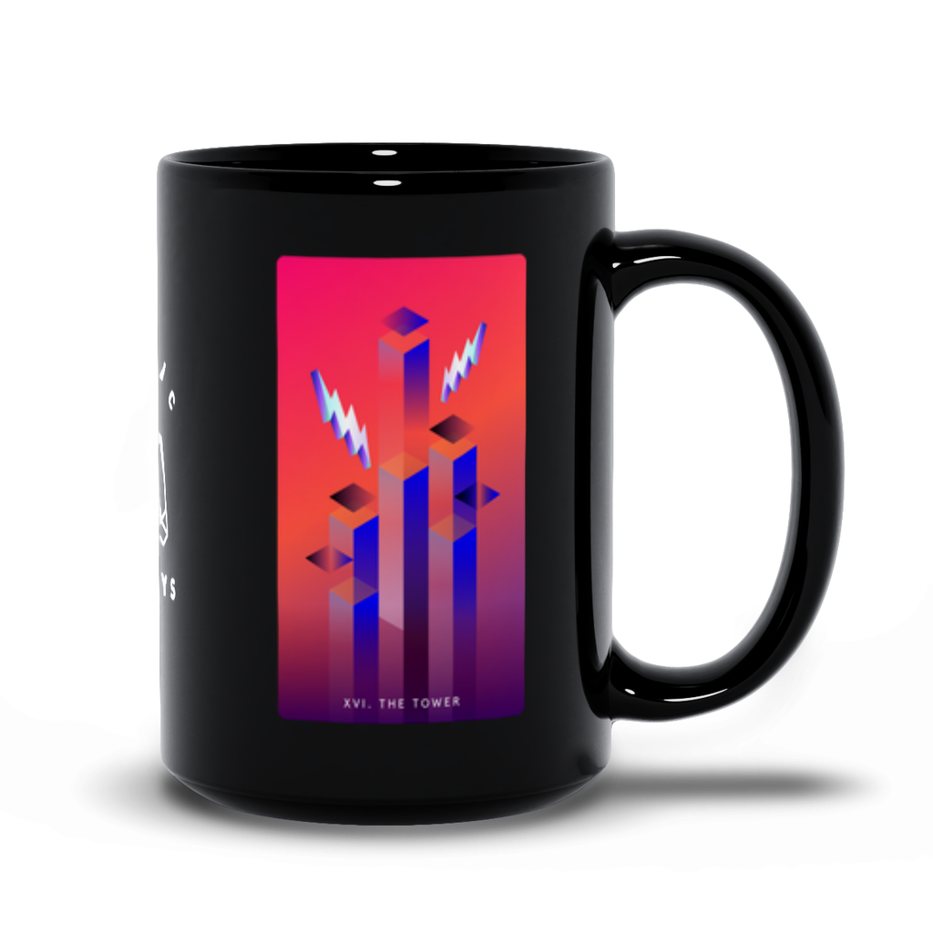 The Tower Black Mug