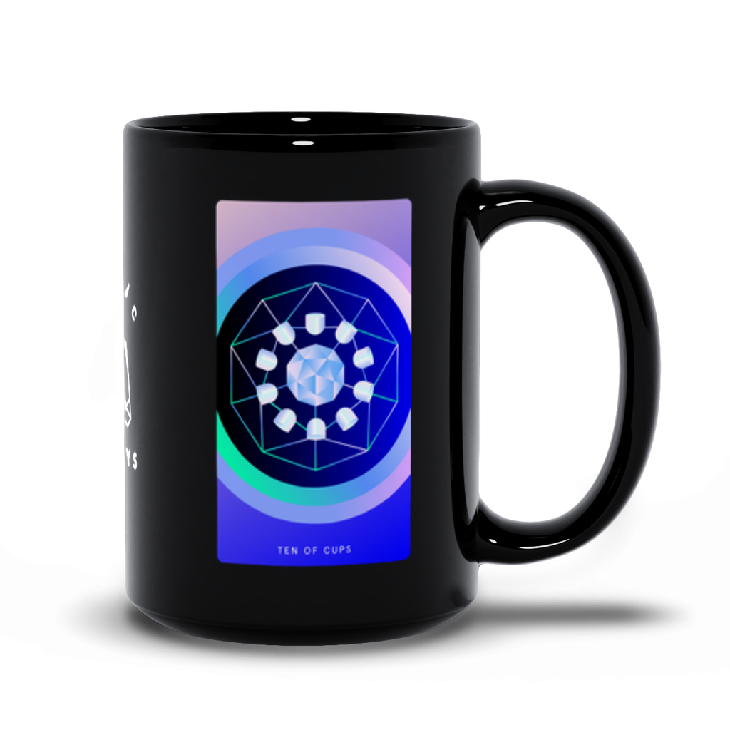 Ten of Cups Black Mug