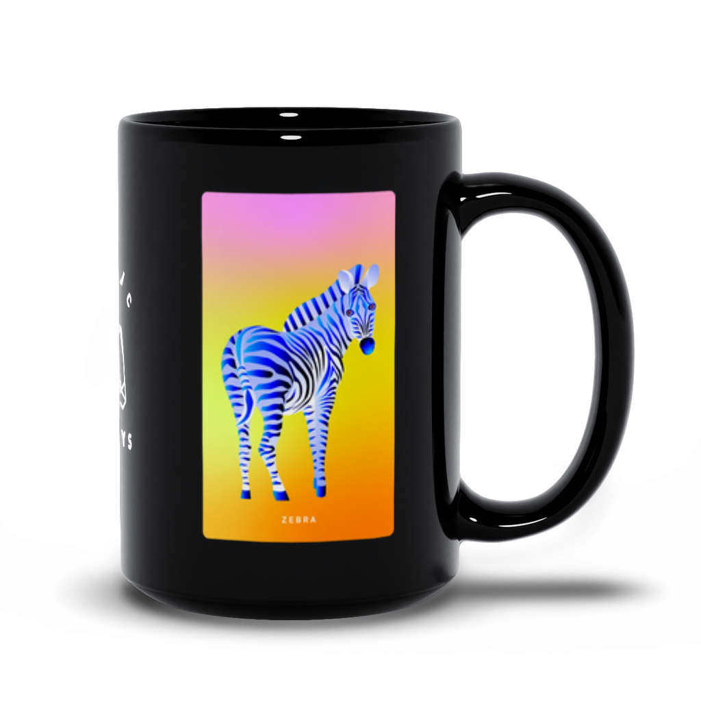 Zebra Black Mug