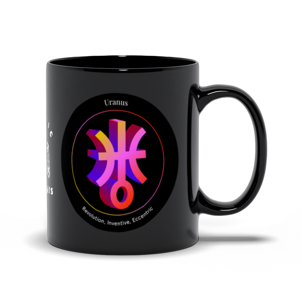 Uranus Black Mug