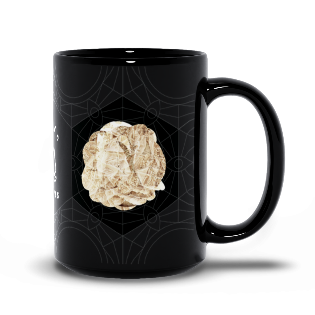 Desert Rose Black Mug