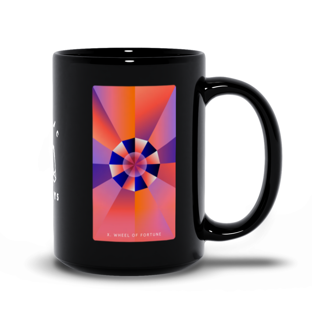 Wheel of Fortune Black Mug