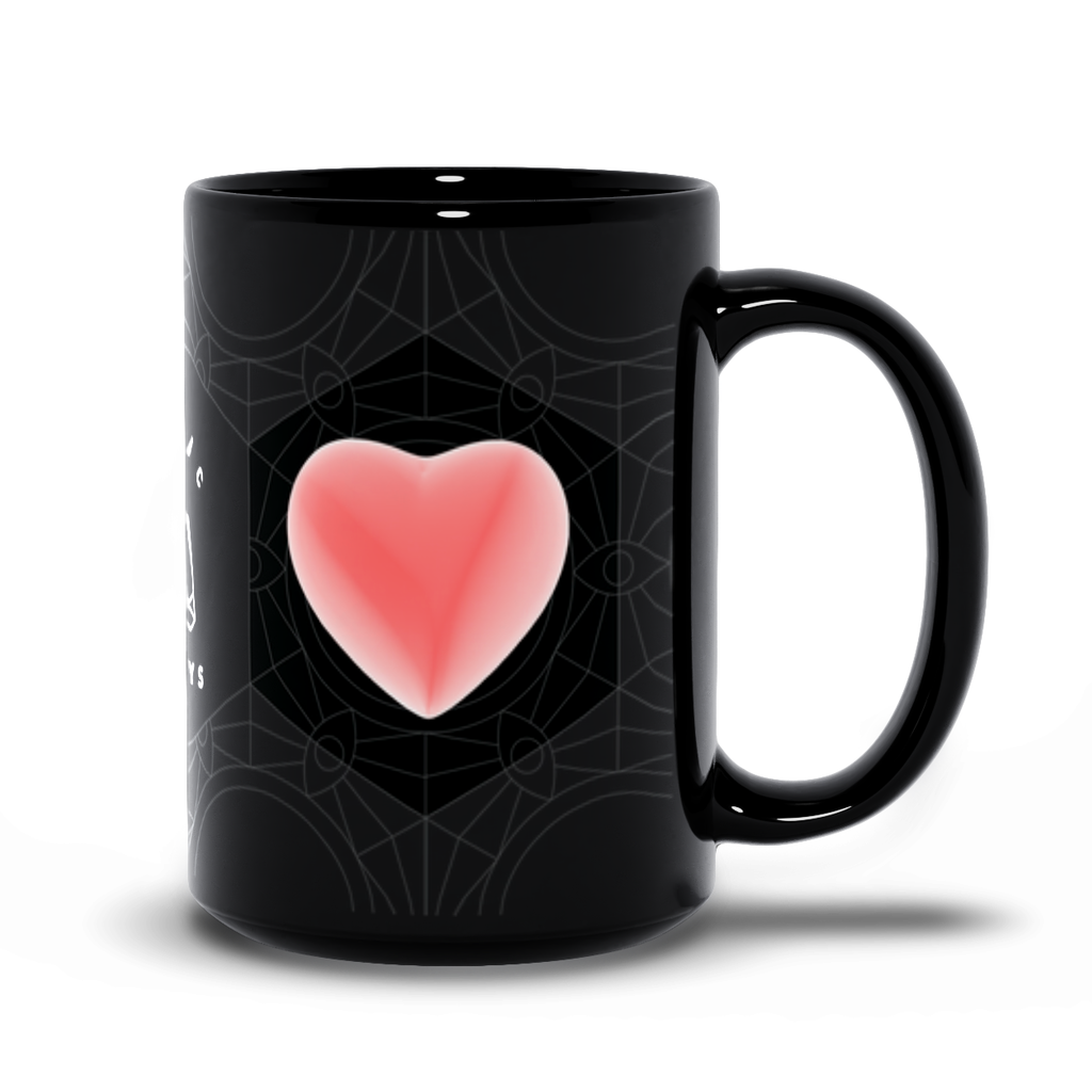 Rose Quartz Black Mug