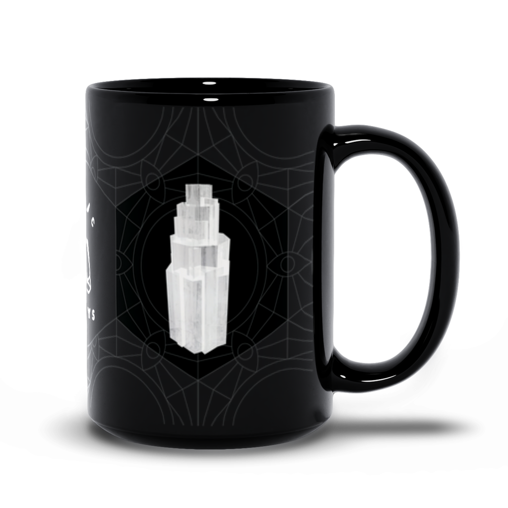 Selenite Black Mug