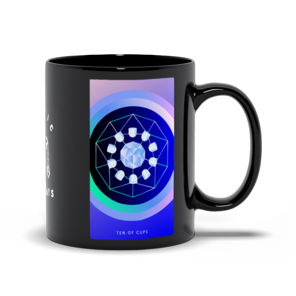 Ten of Cups Black Mug