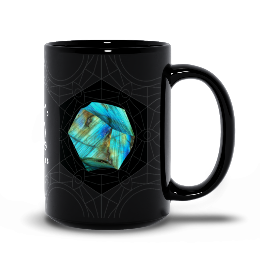 Labradorite Black Mug