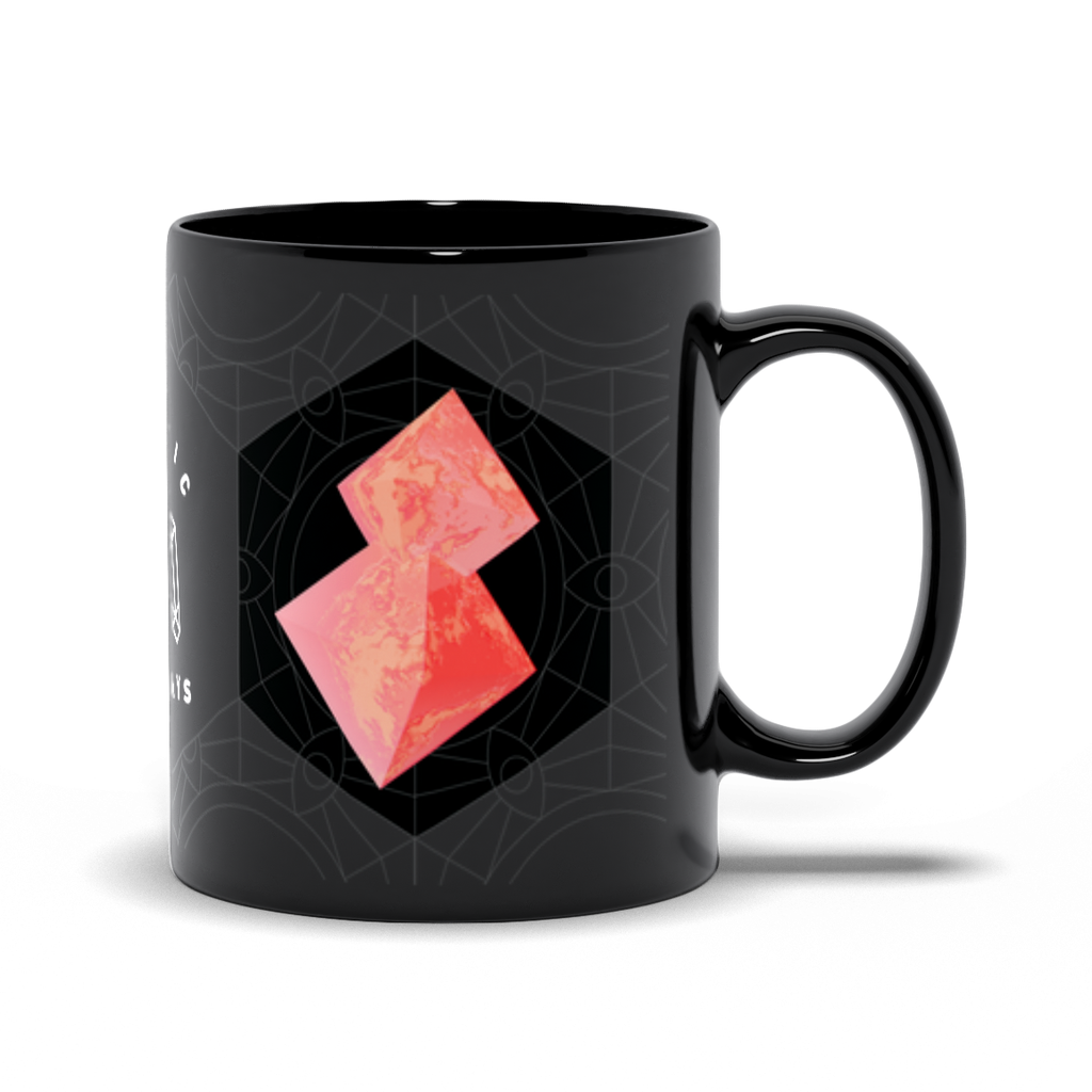 Pink Fluorite Black Mug