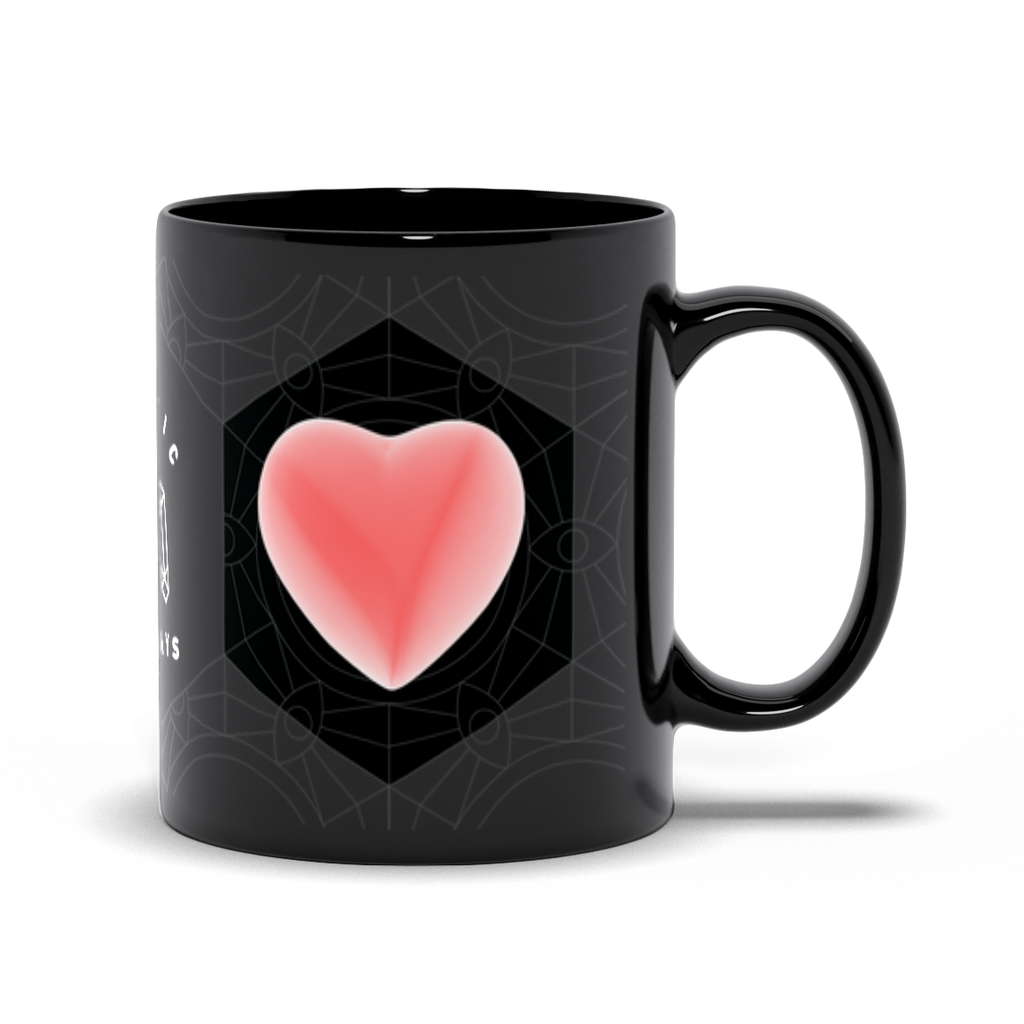 Rose Quartz Black Mug
