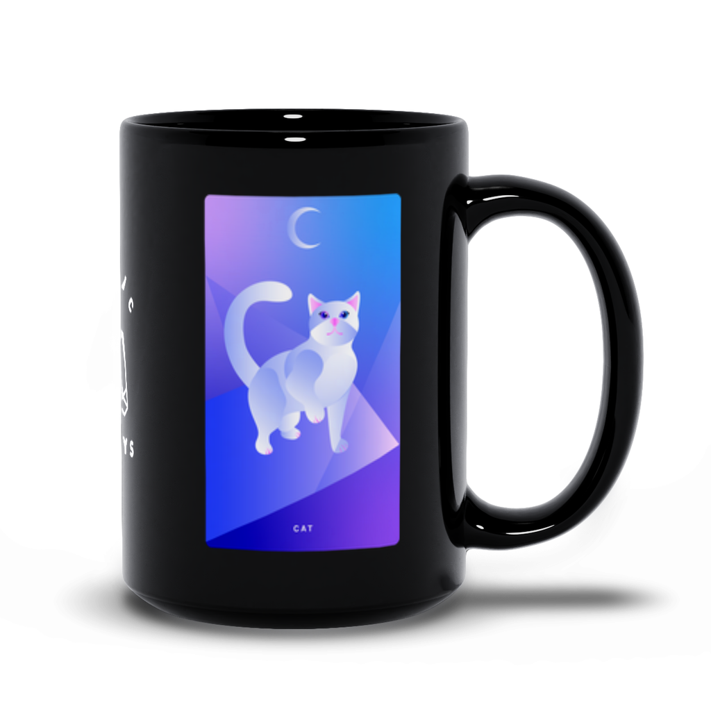 Cat Black Mug
