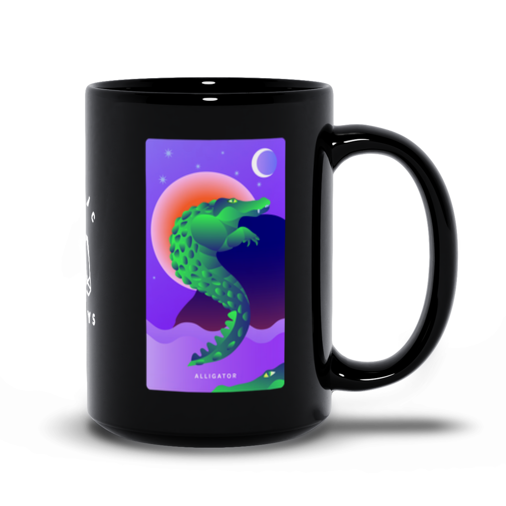 Alligator Black Mug
