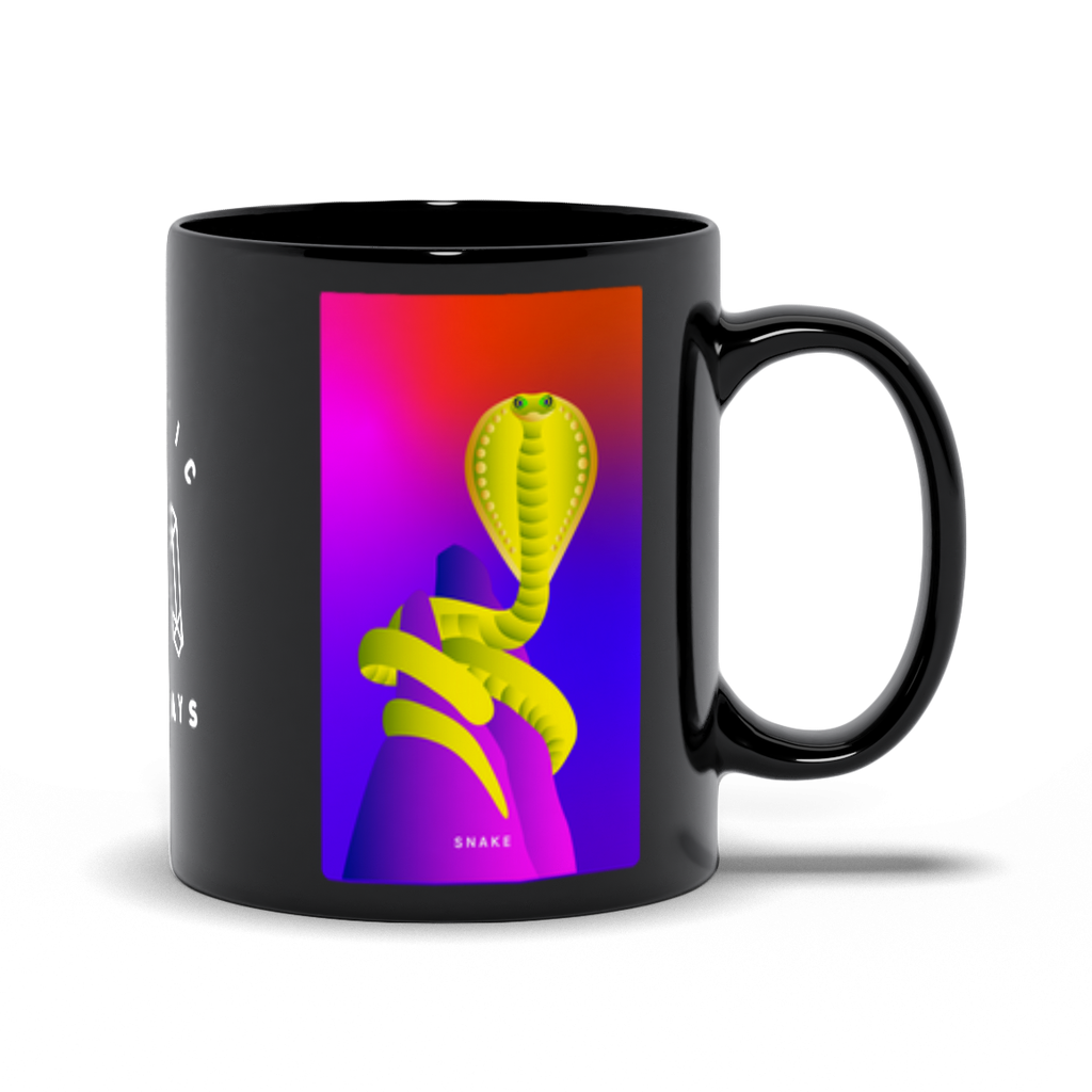 Snake Black Mug
