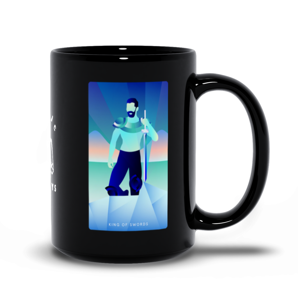 King of Swords Black Mug