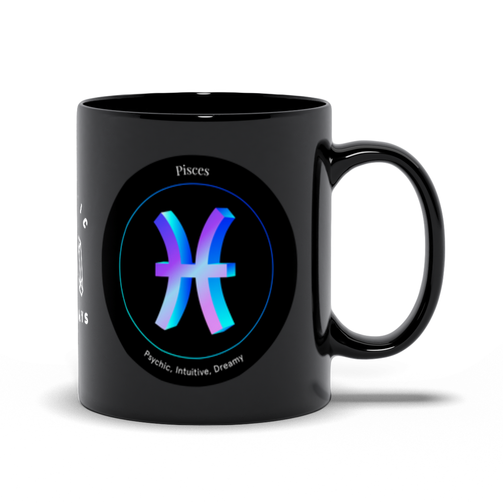Pisces Black Mug