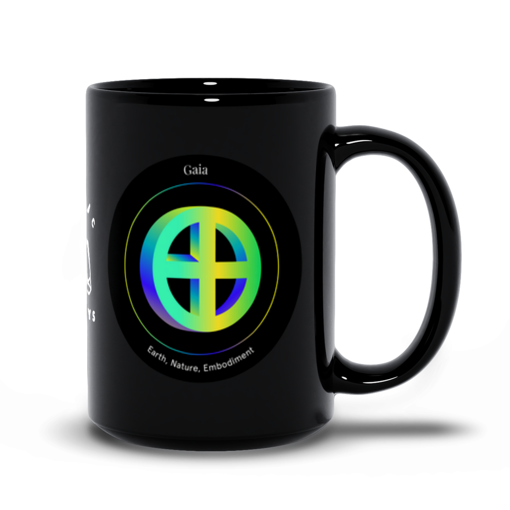 Gaia Black Mug