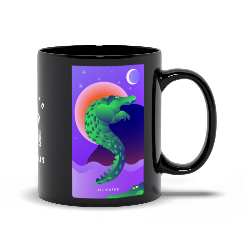 Alligator Black Mug