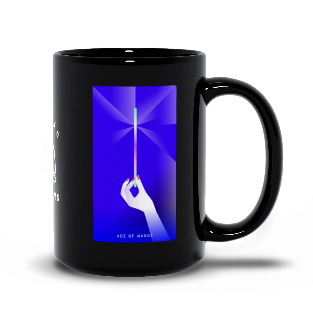 Ace of Wands Black Mug