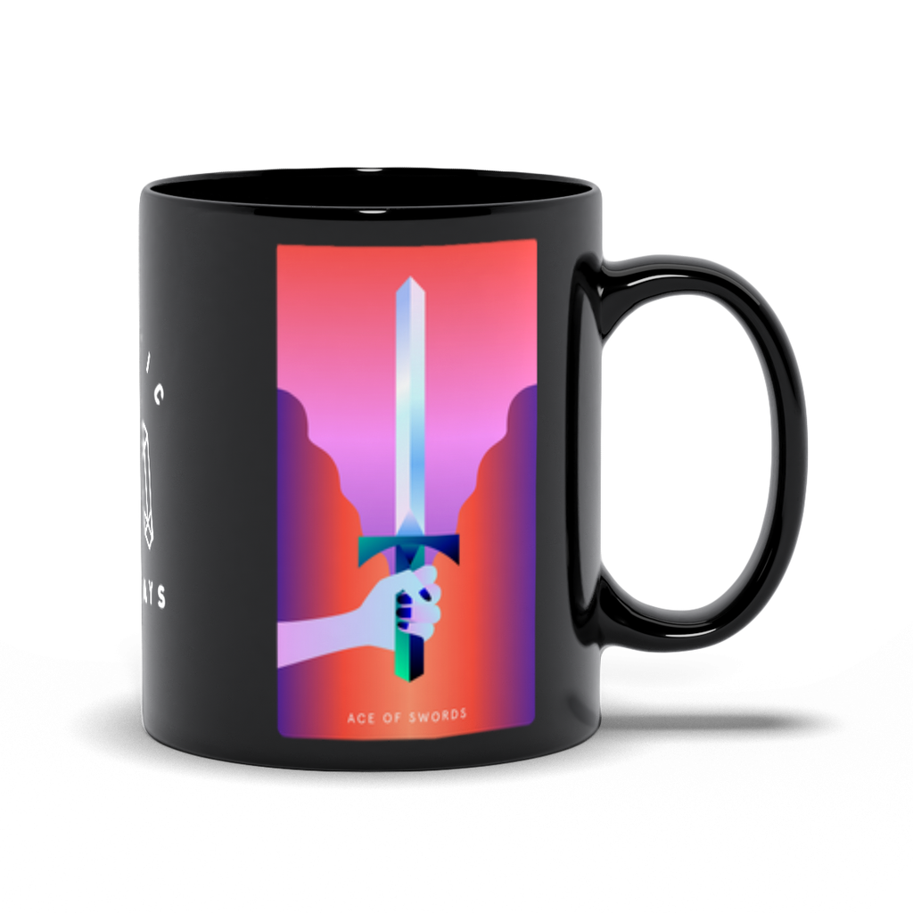 Ace of Swords Black Mug