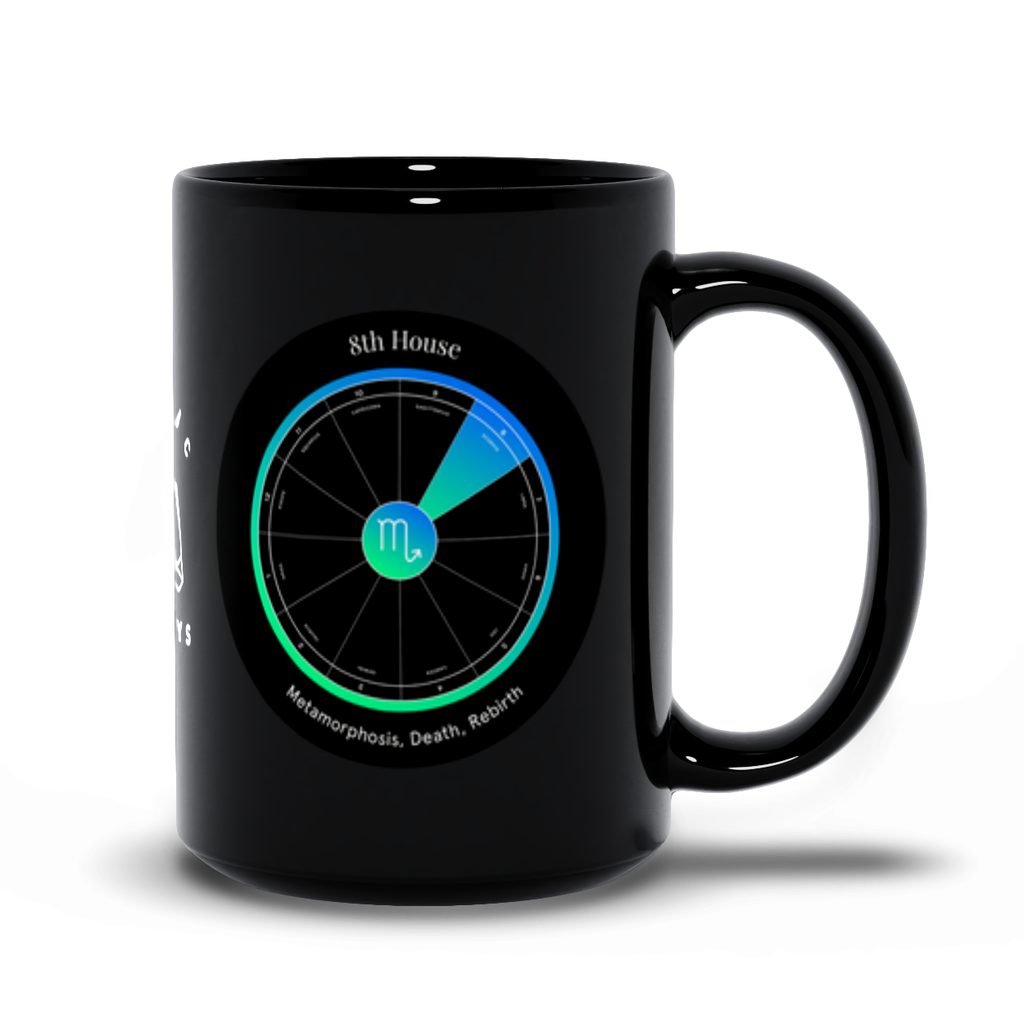 8th House Black Mug