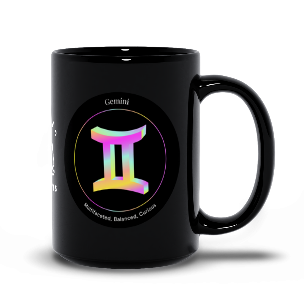 Gemini Black Mug